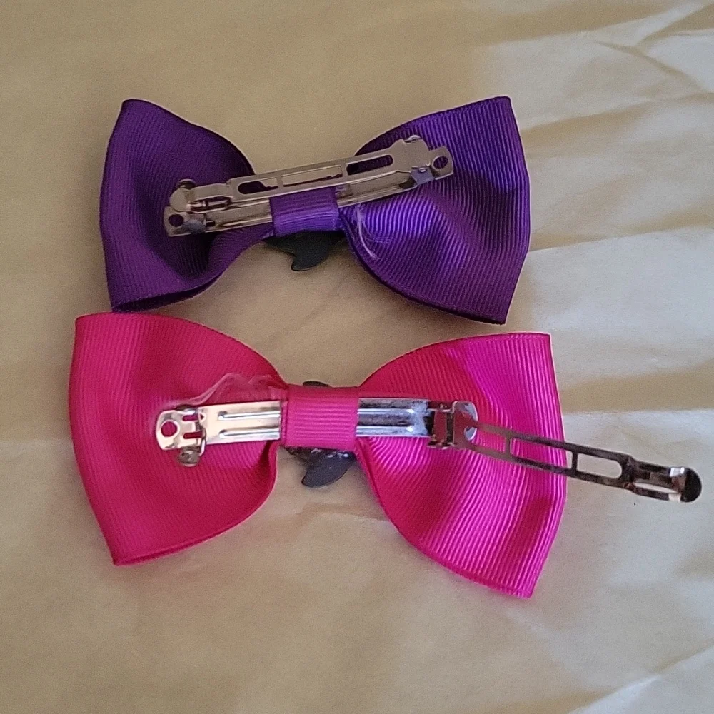 Hair Accessory Dolphin Hair Bow Clips Pink Purple